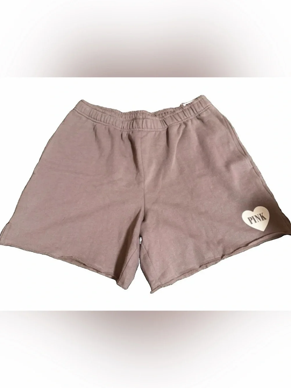 Victoria's Secret PINK Campus Fleece Shorts creamy brown size L nwt